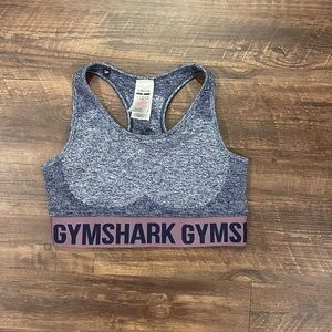 Blue Gym Shark Sports Bra
